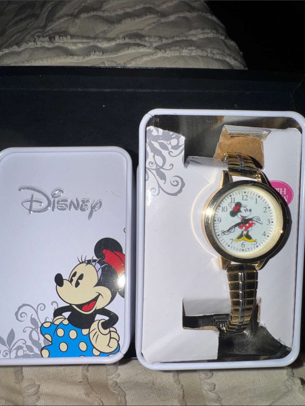 Disney Gold and White Minnie Mouse Kids Watch